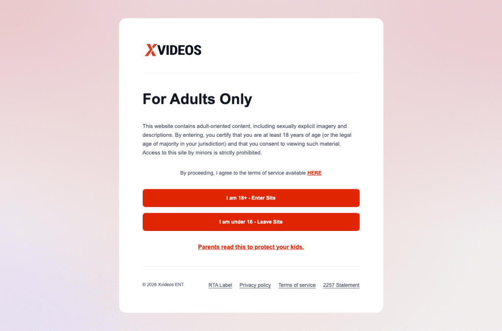 Bildschirmaufnahme von xvideos.com
