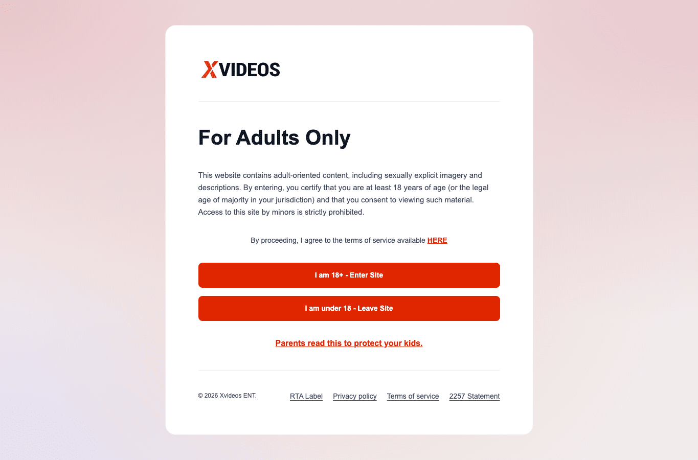 Bildschirmaufnahme von xvv1deos.com