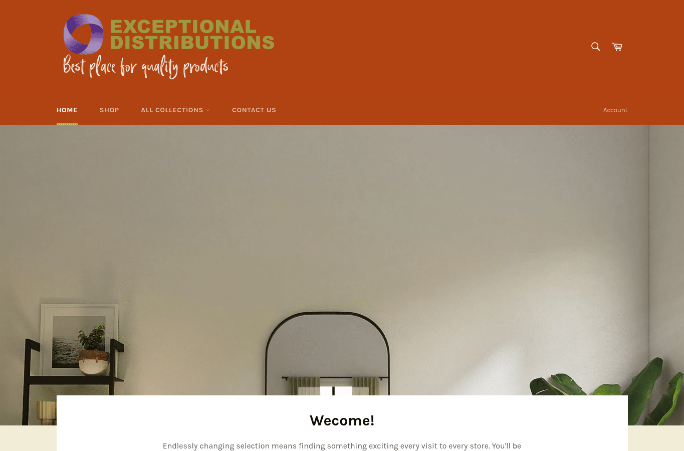 Bildschirmaufnahme von exceptionaldistributions.com