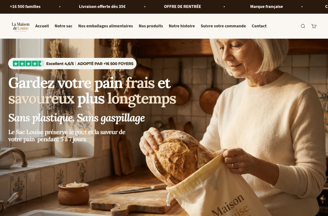Bildschirmaufnahme von maison-de-louise.com