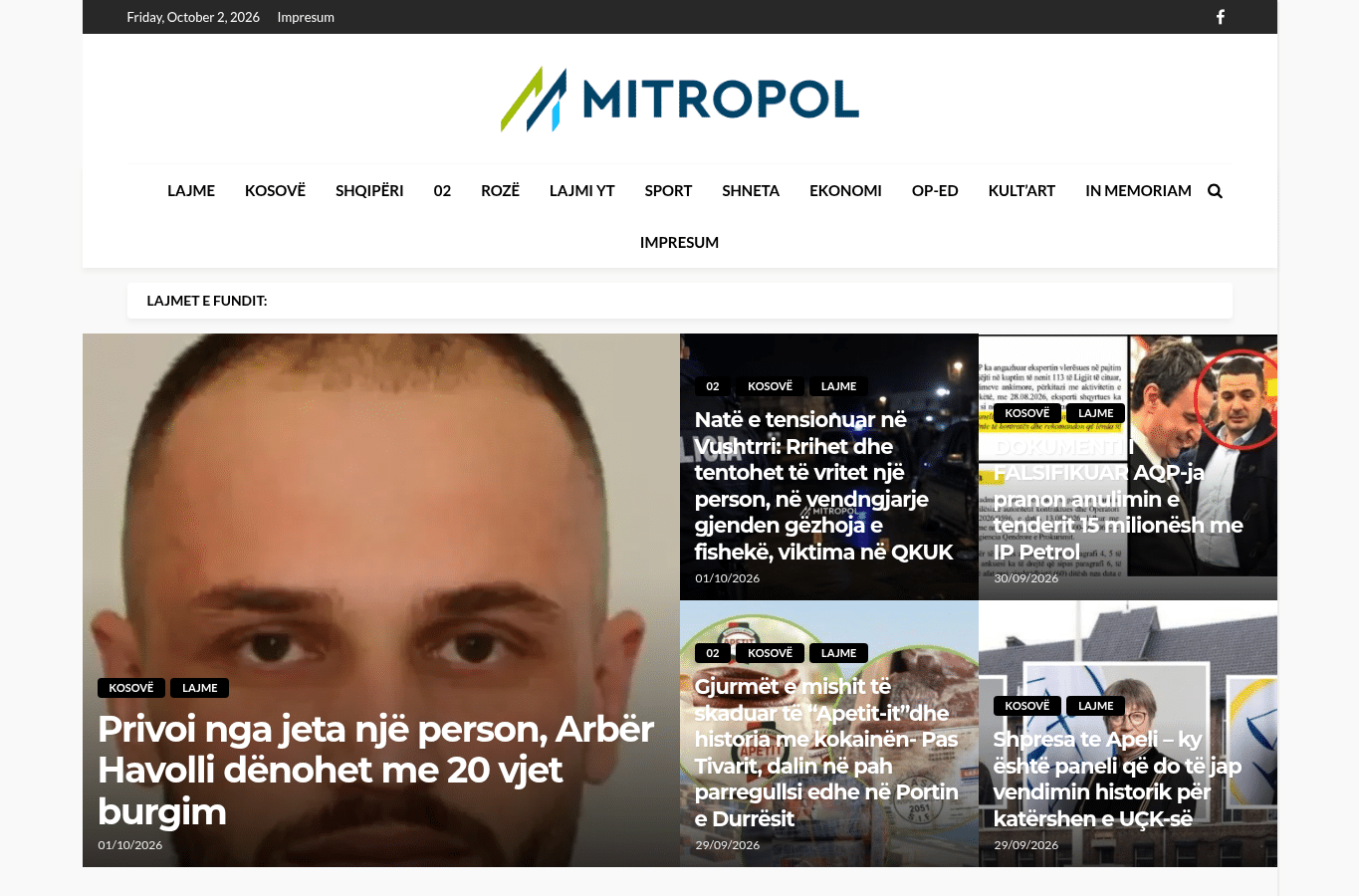 Bildschirmaufnahme von mitropol.net