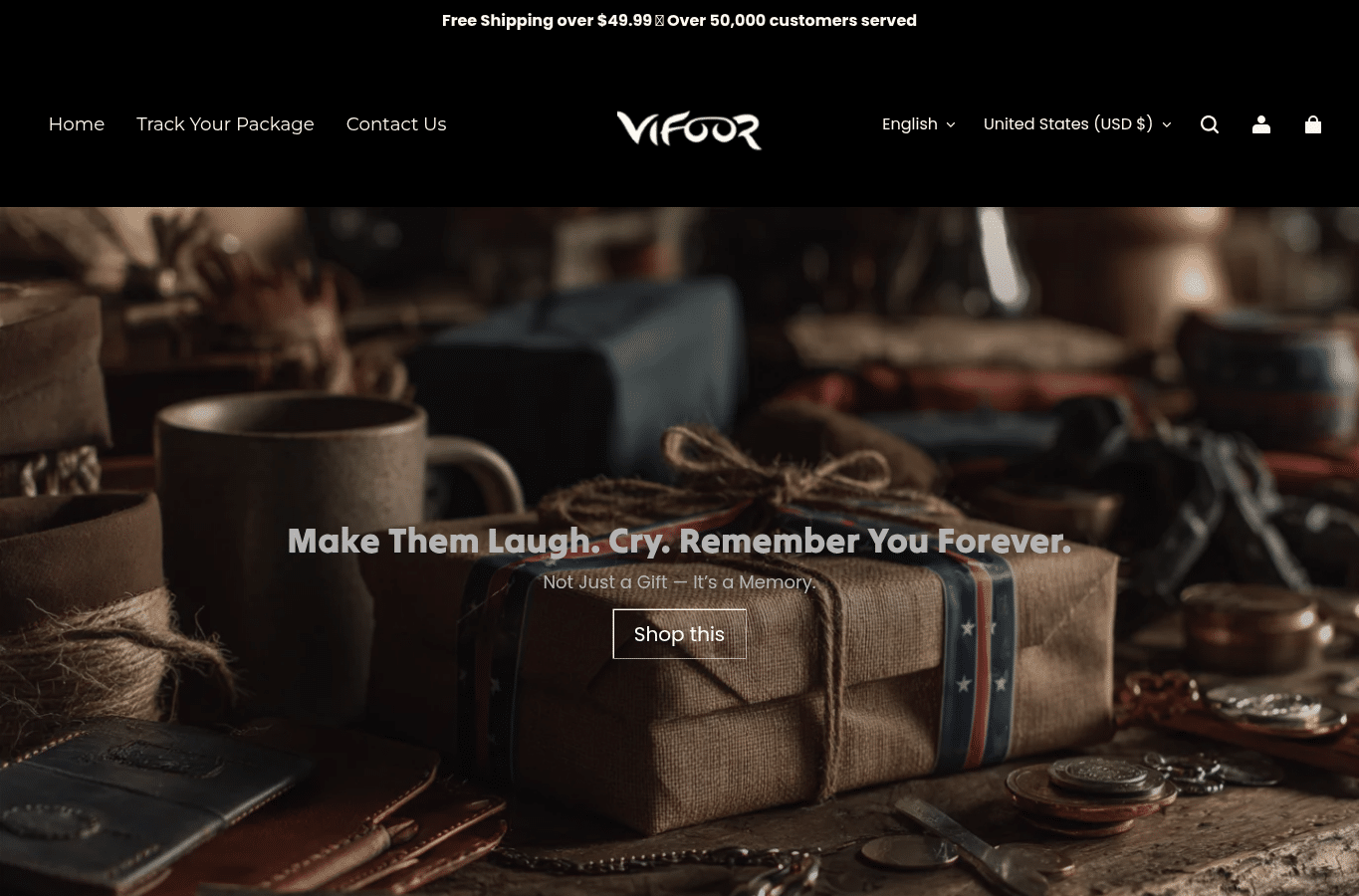 Bildschirmaufnahme von vifoor.co